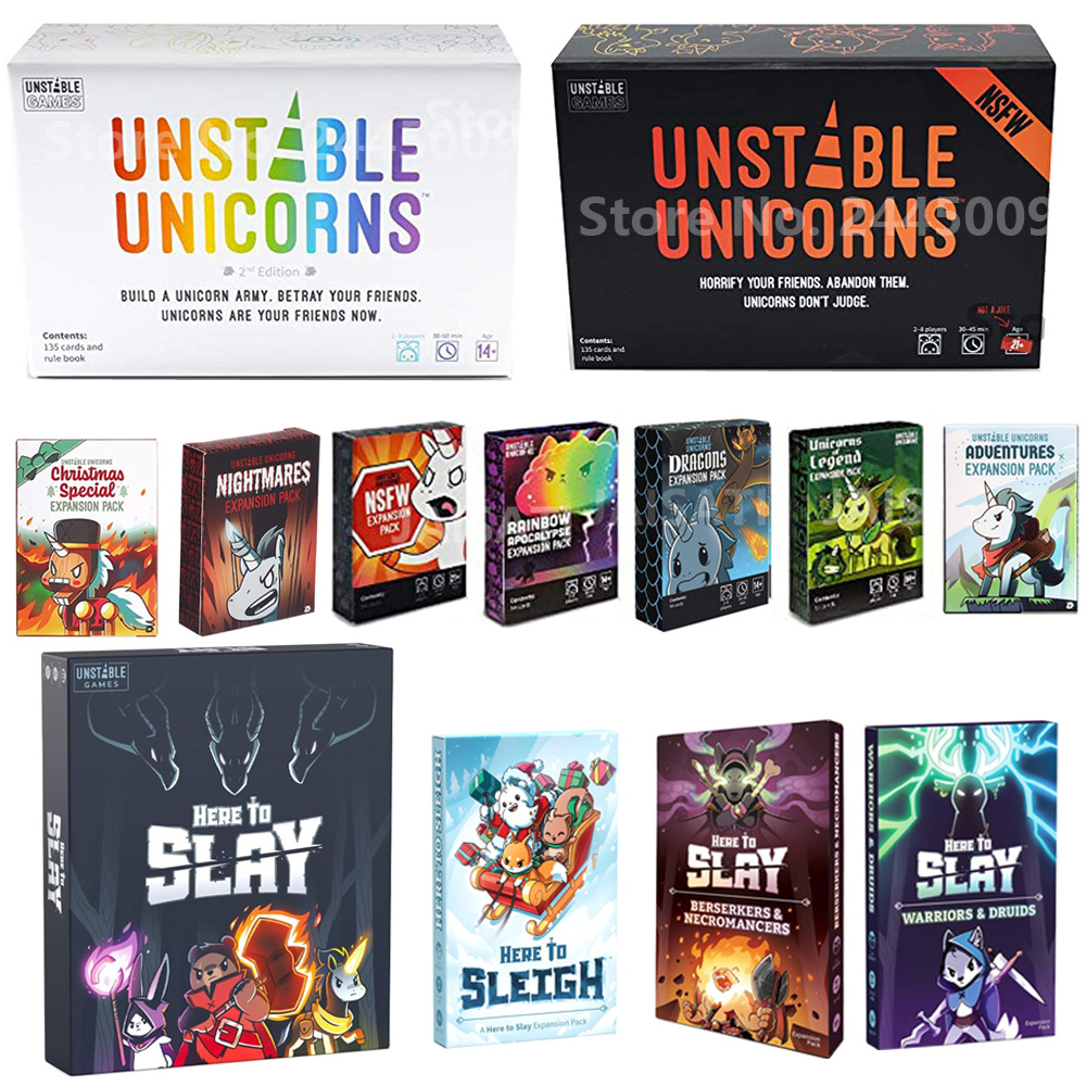 Board Game Zombies - Unicorns card game Christmas Special Nightmares