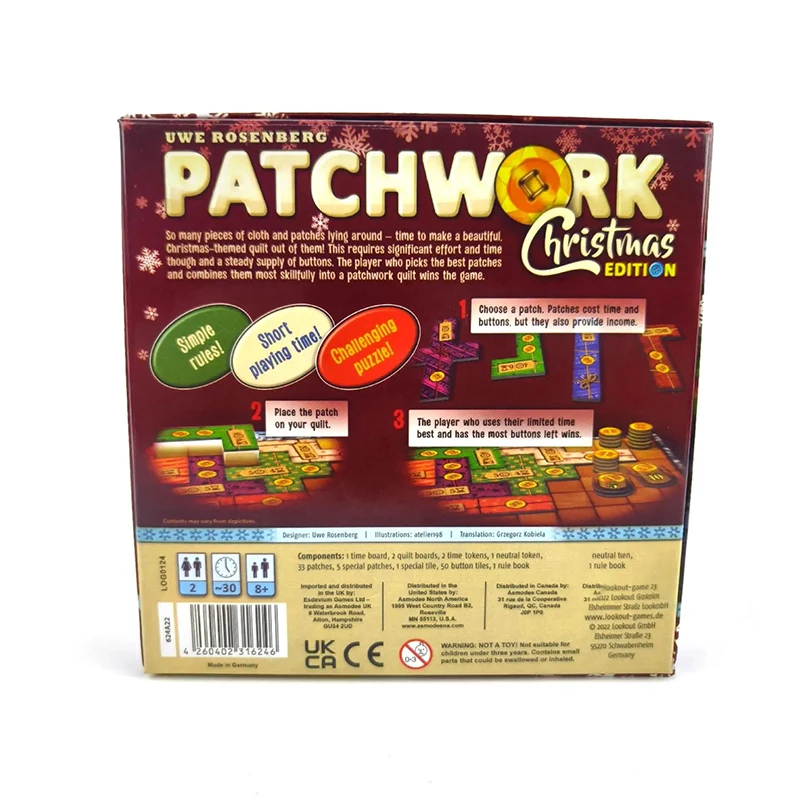 Board Game Patchwork: Christma - Board Game Night 评论和价格