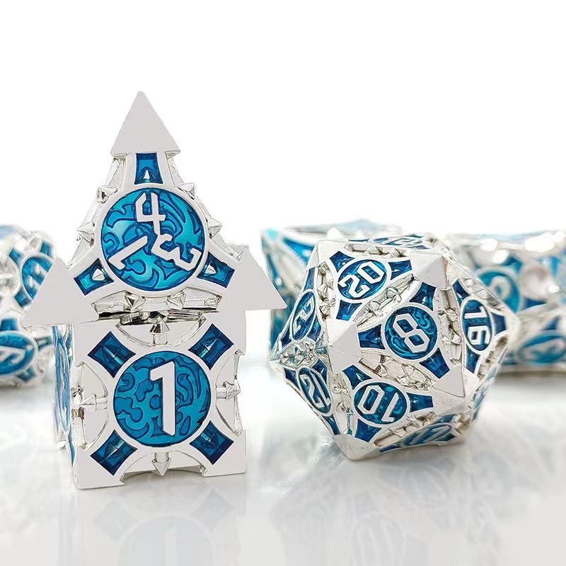 7 Pcs Cosplay D4-D20 DND Brass - Dice Set Polyhedral 评论和价格