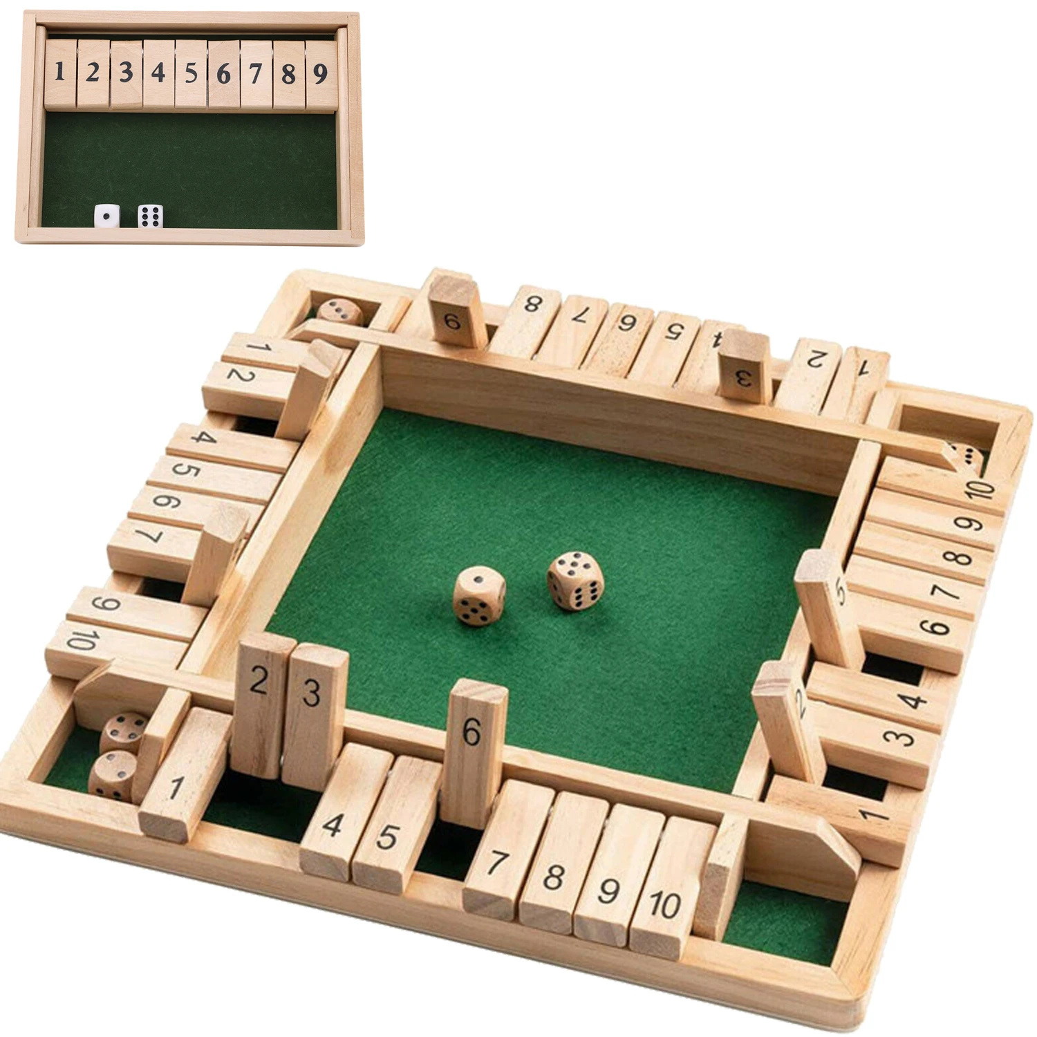 2-4 Player Wooden Math Flaps & - Board Game Instruction 评论和价格