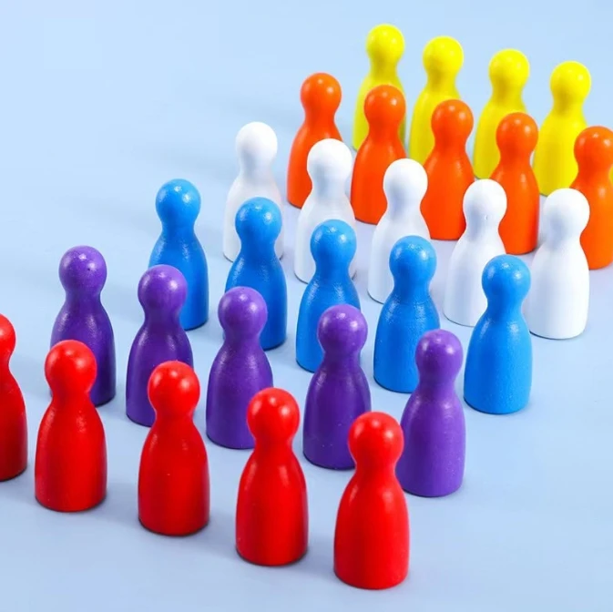 100 Pcs Colorful Wooden Chess  - Chess Set Wooden 评论和价格