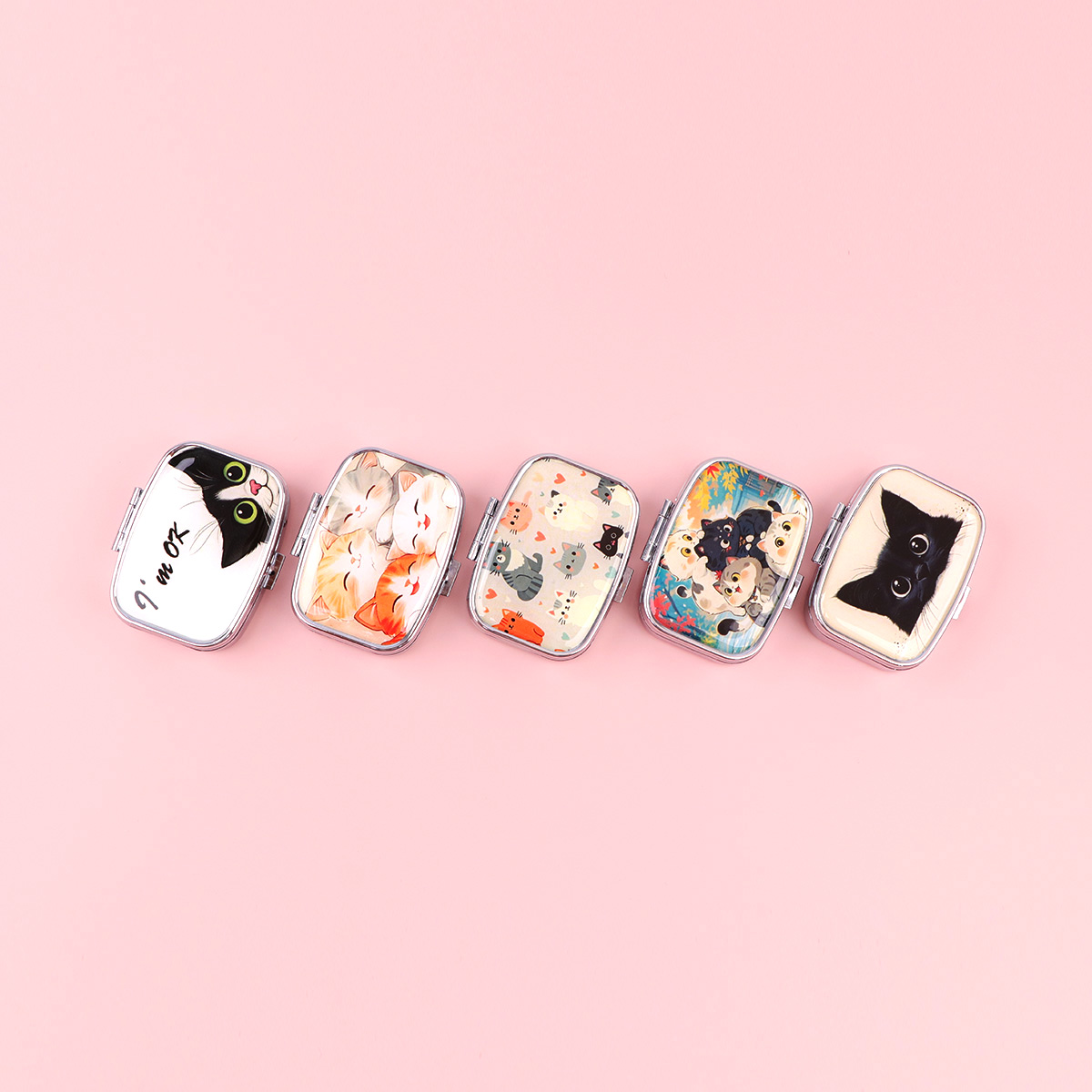 Black Cat Pill Boxes Cartoon A - Token Tray Organizer 评论和价格
