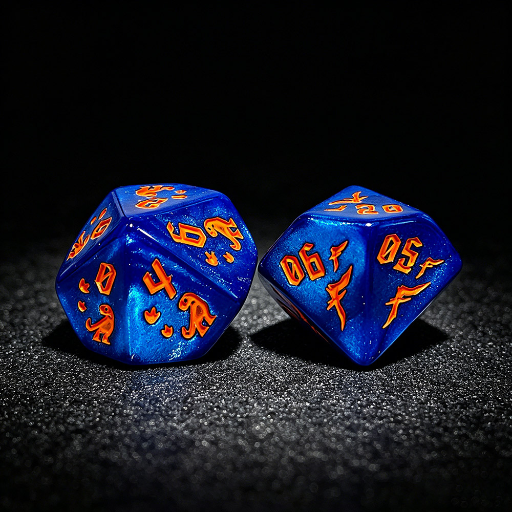 7Pcs Jurassic Ocean Blue Dinos - Dice Set Polyhedral 评论和价格