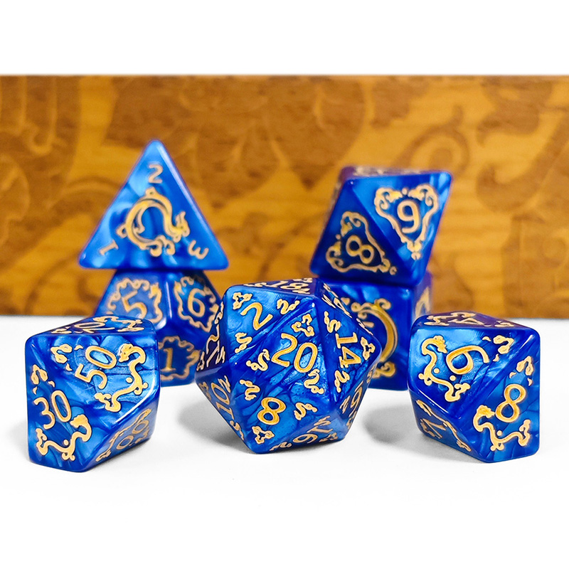7Pcs Set DND Dice Dragon Patte - Dice Set Polyhedral 评论和价格