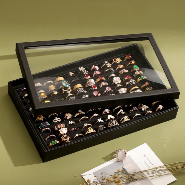 1pc Black 100-Grid Jewelry Sto - Token Tray Organizer 评论和价格