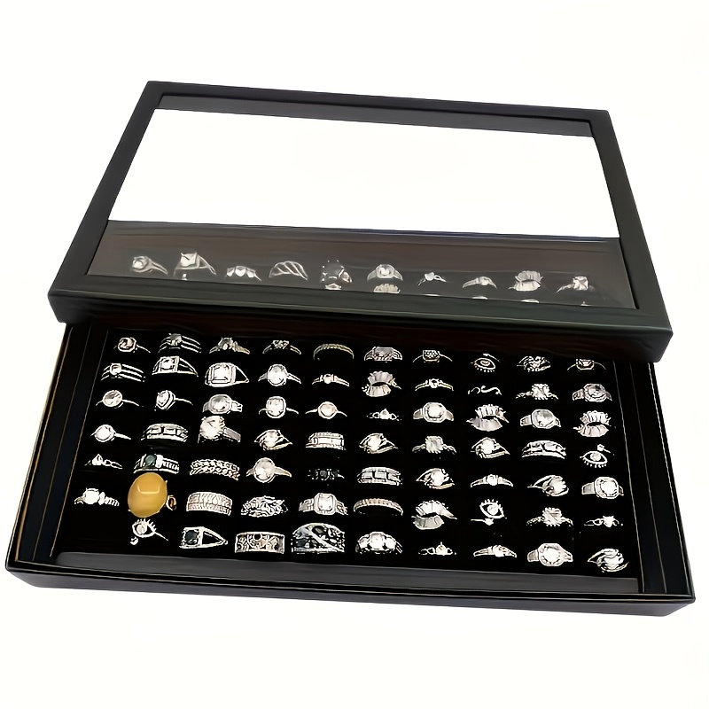 1pc Black 100-Grid Jewelry Sto - Token Tray Organizer 评论和价格