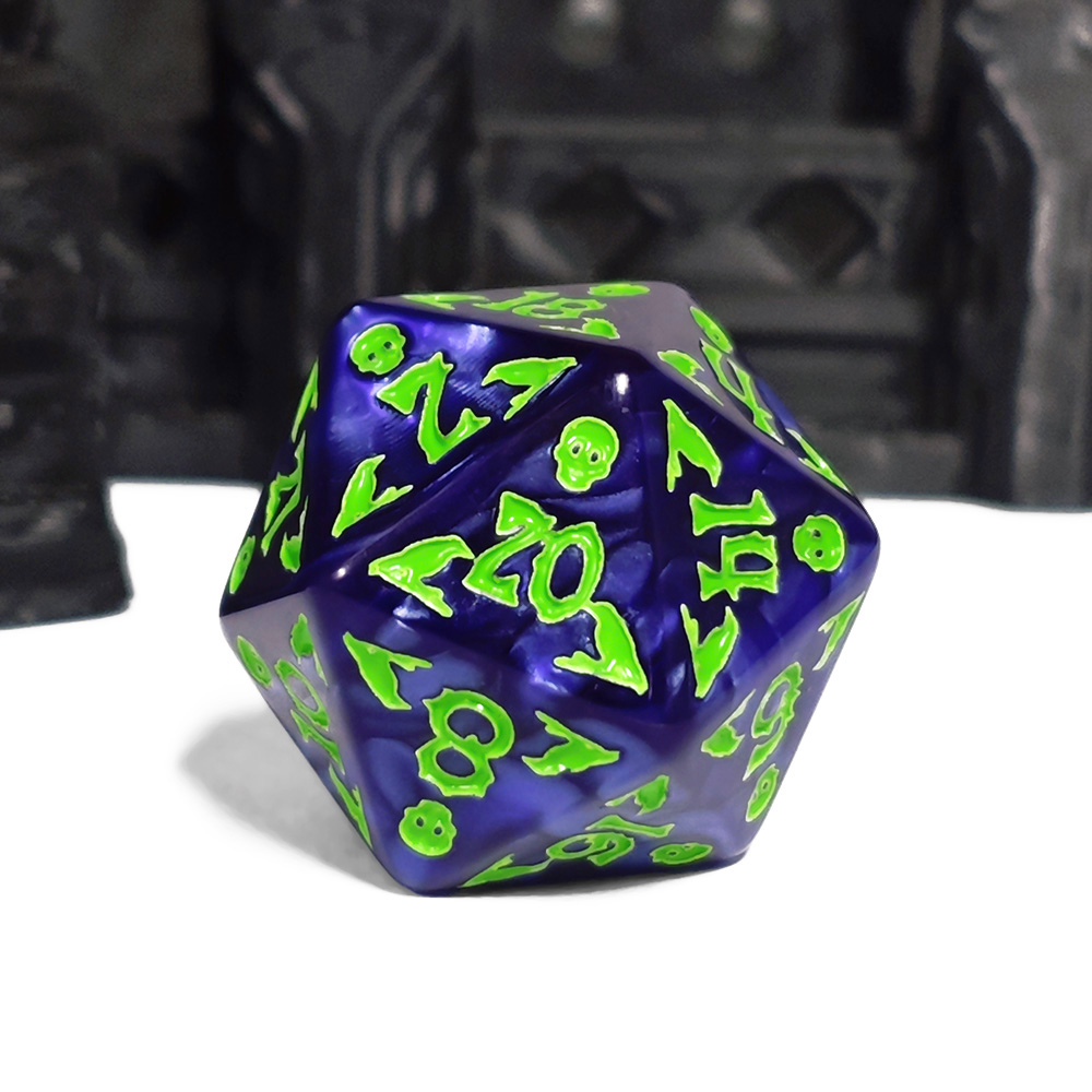Cthulhu Dark Blue & Neon Green - Dice Set Polyhedral 评论和价格