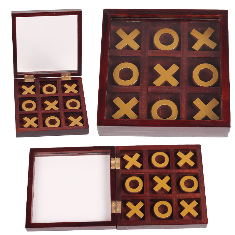 Funny Tic Tac Toe Chessboard F - Chess Set Wooden 评论和价格