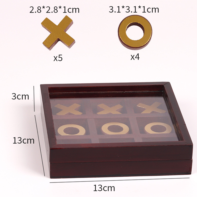 Funny Tic Tac Toe Chessboard F - Chess Set Wooden 评论和价格