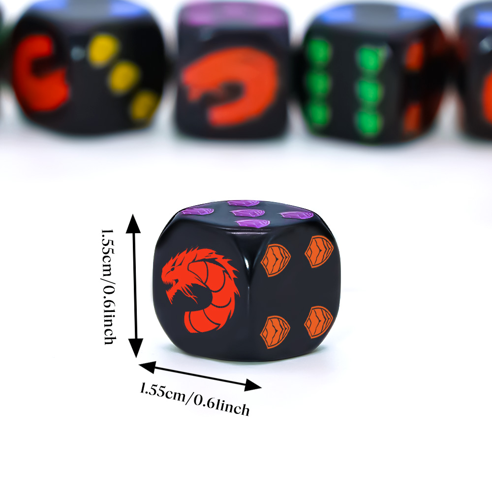 6Pcs Dragon Shield Crest Polyh - Dice Set Polyhedral 评论和价格