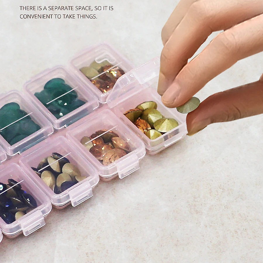 12 Compartments Plastic Rhines - Token Tray Organizer 评论和价格