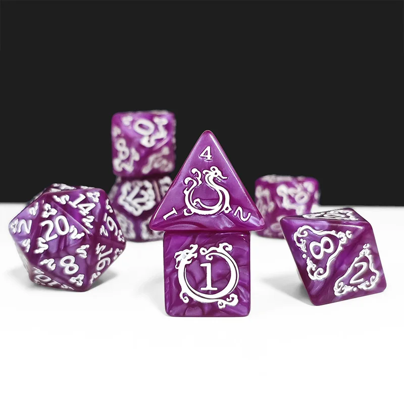 7pcs DND Dice 7Pcs/set Dragon  - Dice Set Polyhedral 评论和价格