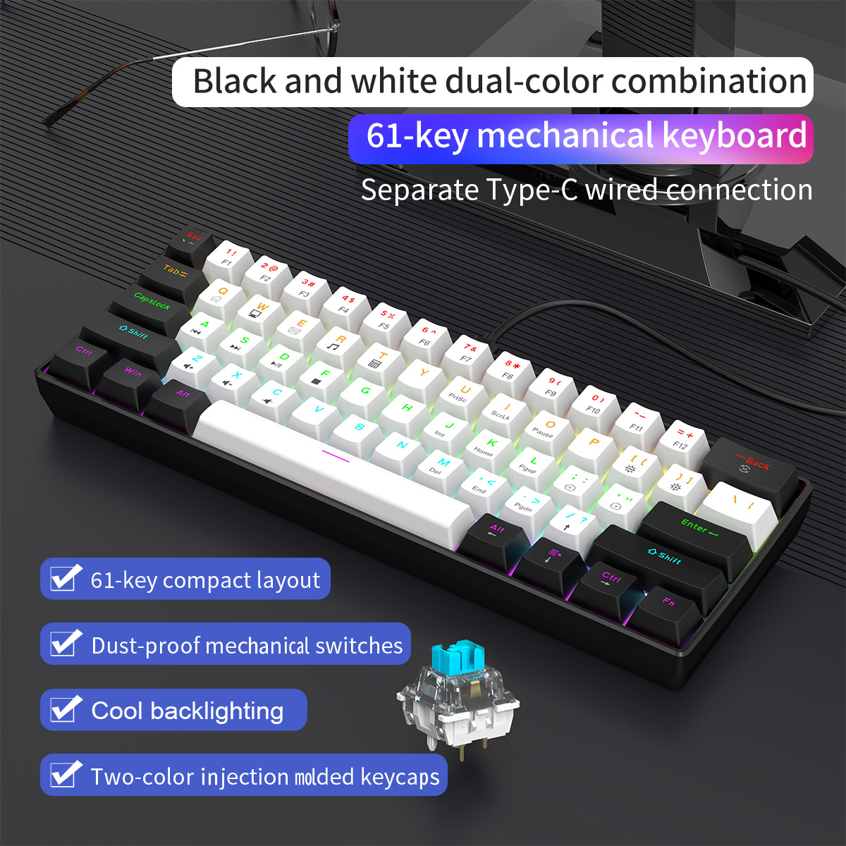 Mechanical Keyboard Gamer 60%  - Board Game Journal 评论和价格